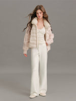 Wool Collar Convertible Down Jacket