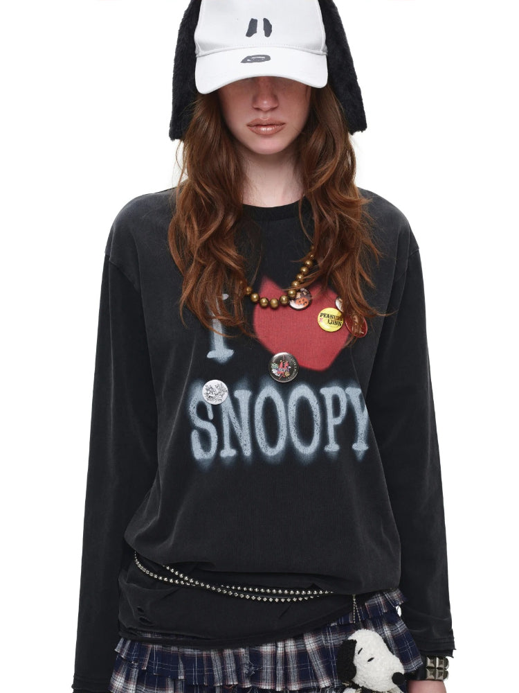 Vintage Printed Long Sleeve Tee