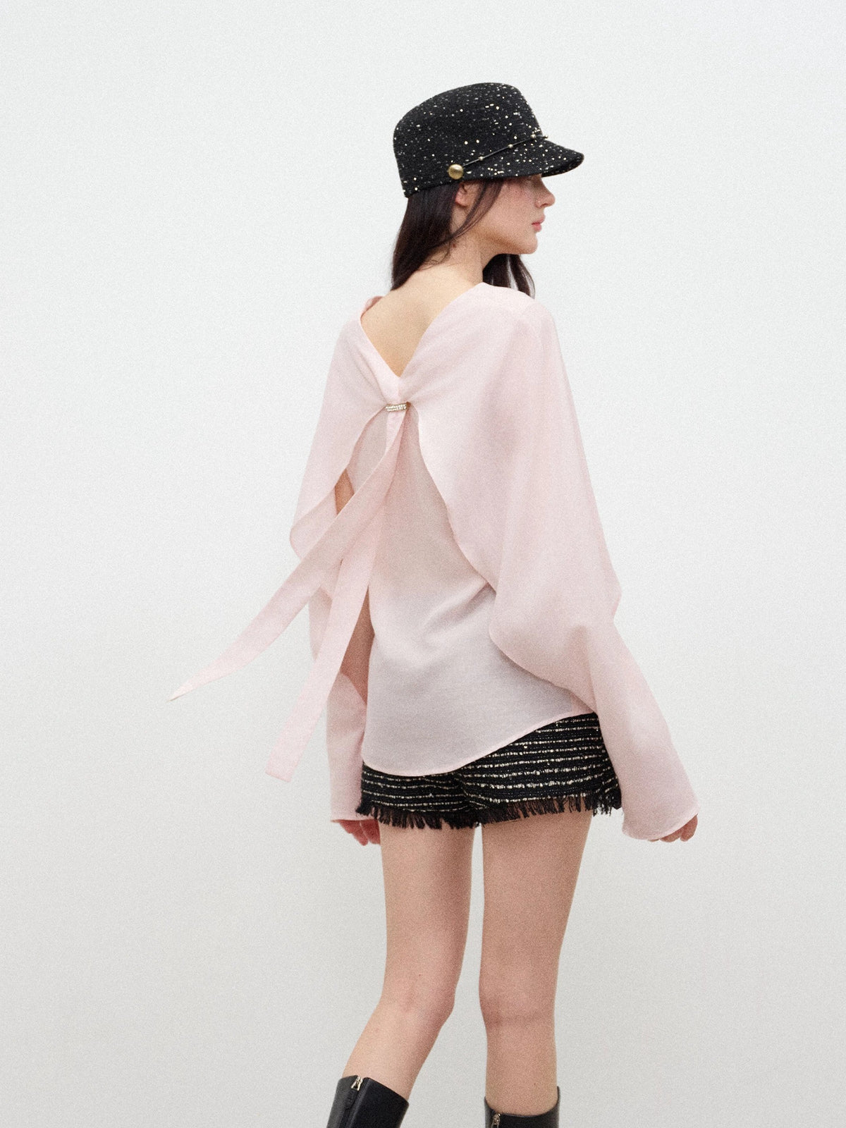 Lyocell Pink Cloak Top