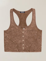 Vintage Hurricane Fade Gym Vest Wild Horse Brown