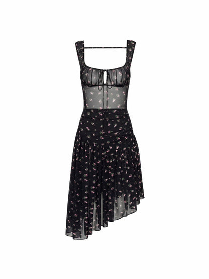 Open-Back Floral Dress