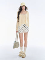 Lace V-Neck Knit Cardigan Set
