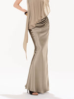Amber Satin Mermaid Skirt