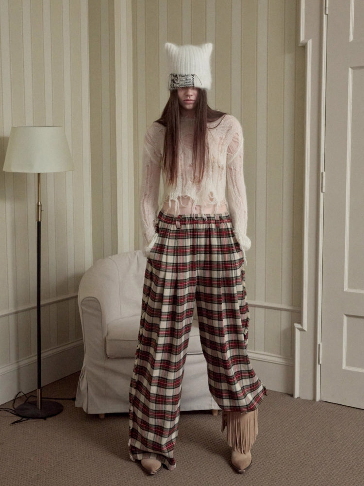 Mohair Distressed Cutout Sweater