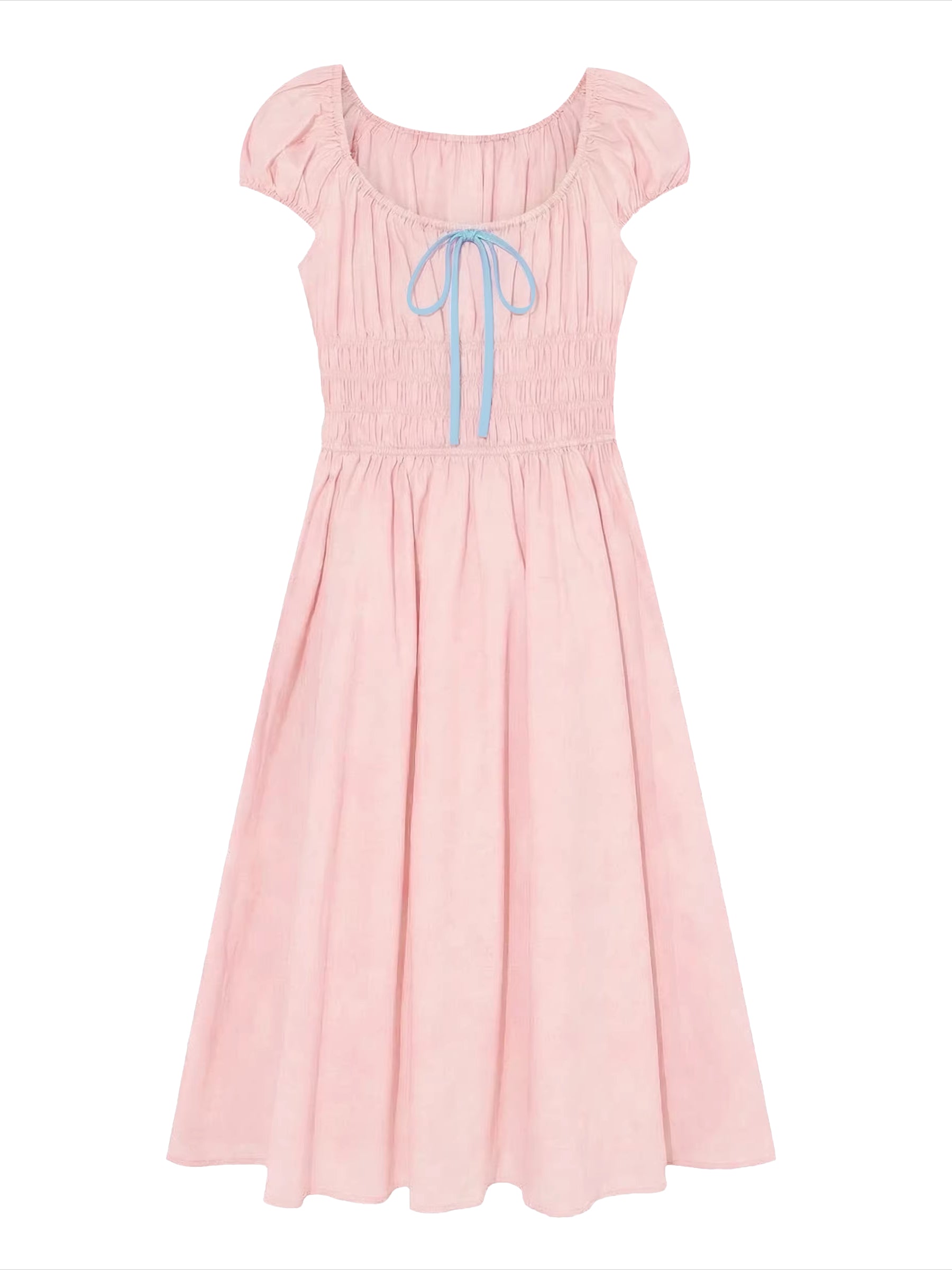 French Floral Tie Waist Dress