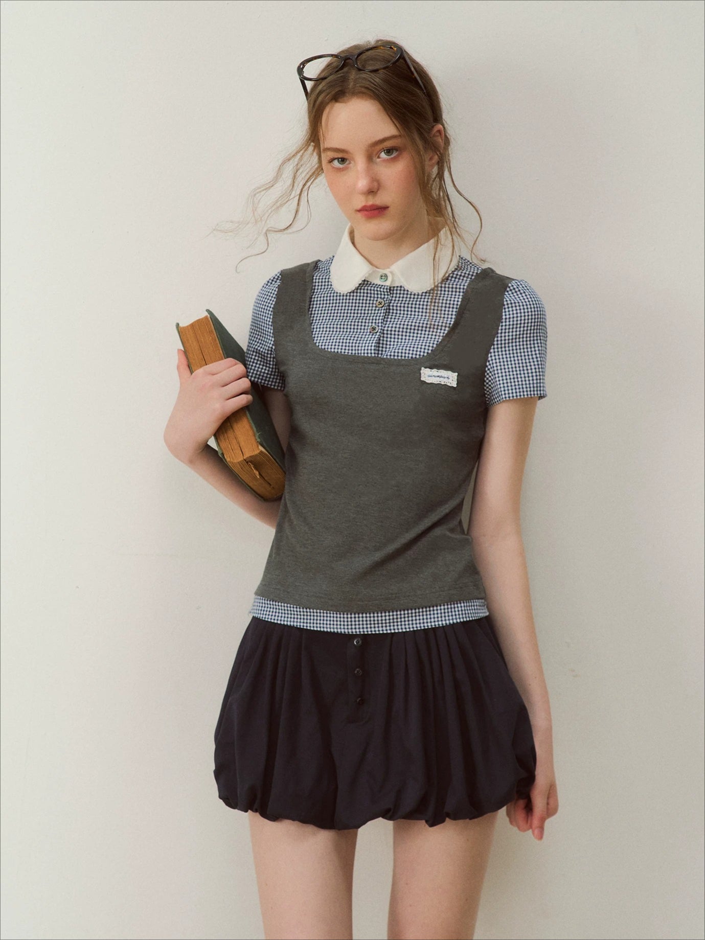 Faux Two-Piece Peter Pan Tee