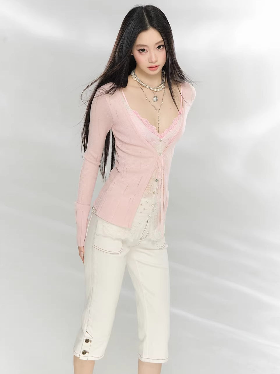 Lace Layered Cardigan