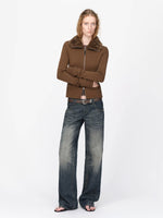 Vintage Wool Fur Collar Cardigan