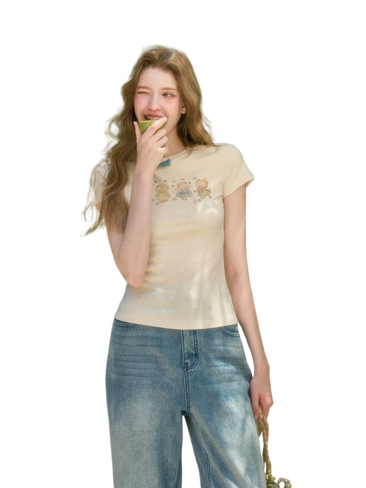 Bear Print T-Shirt