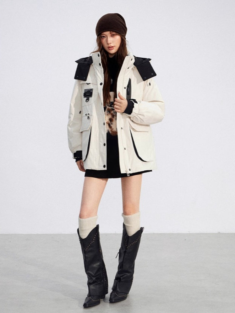 Windproof Hooded Down Jacket