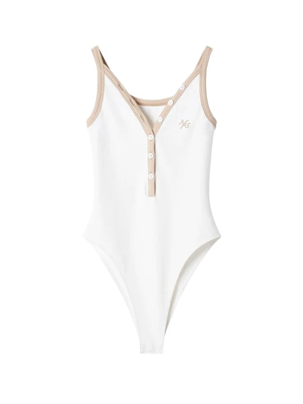 Contrast Trim V Bodysuit