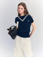 Contrast Knit Top