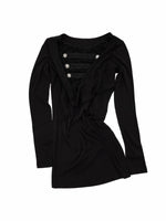 Lace Cowl Neck Knit Dress