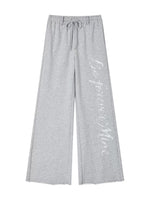 Letter Print Wide Leg Pants