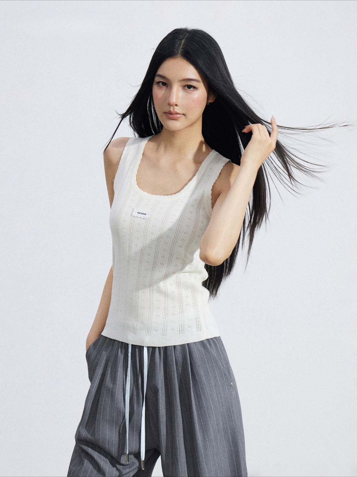 Lace Hollow Ice-Silk Vest