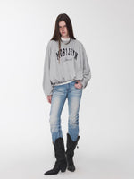 Basic Letter Print Semi-Sheer Long Sleeve Tee