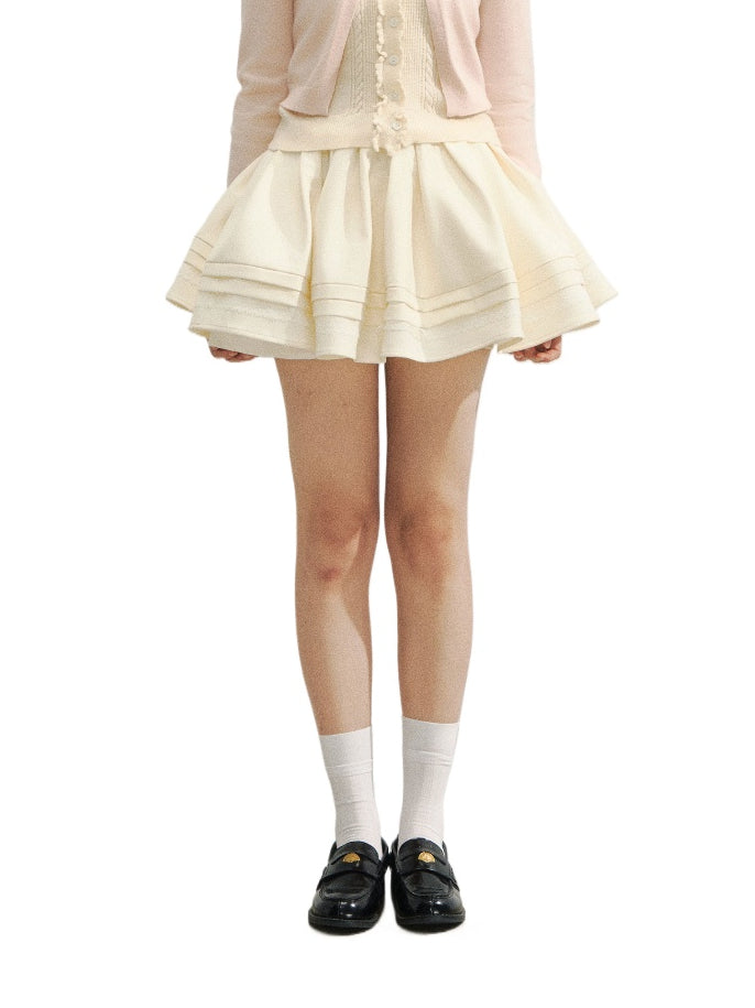 Versatile Pleated Puff Skirt