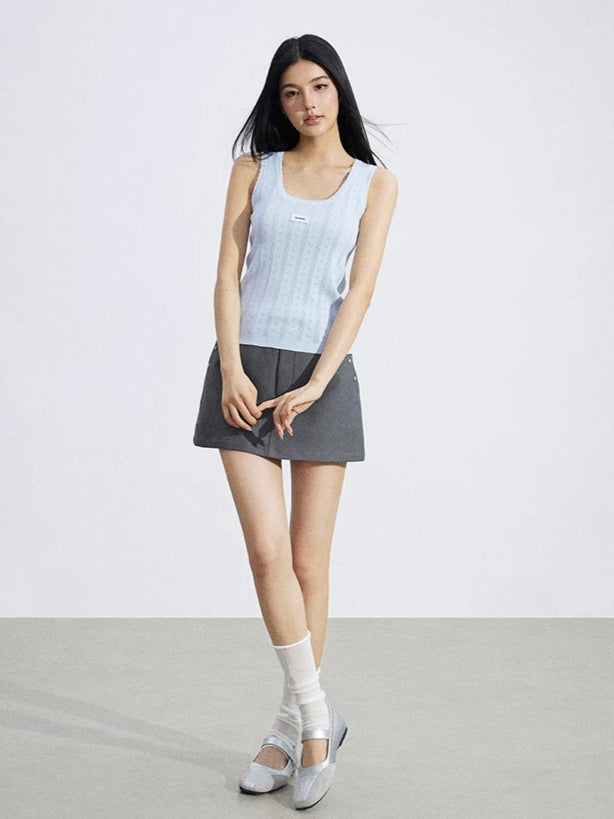 Lace Hollow Ice-Silk Vest