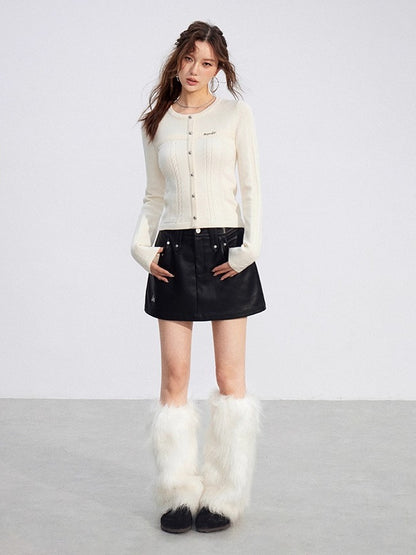 Cable Knit Layered Top