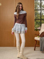 Rabbit Print Knit Two-Piece Set