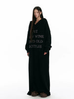 Korean Hooded Velvet Knit Dress
