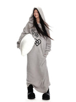 Hooded Plush Knit Dress