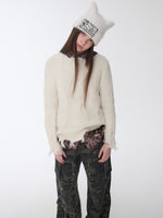 Cable Wool Brushed Sweater
