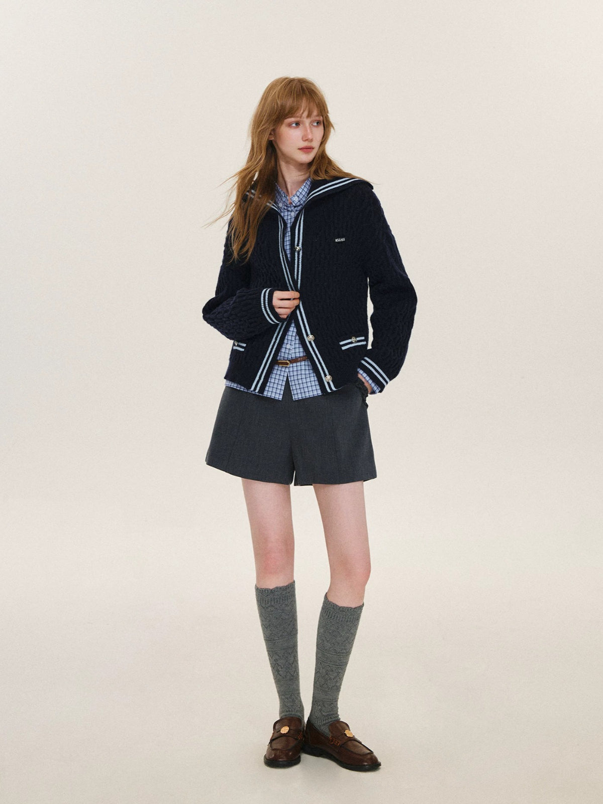 Ruffle Pocket Tailored A-Line Shorts