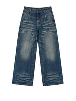 Vintage Washed Straigh-Leg Jeans