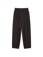 Brown & Gray Pleated Jogger Pants