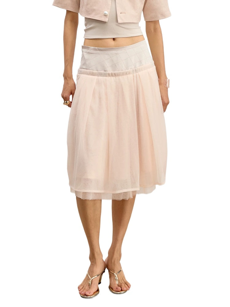 Satin A-Line Skirt