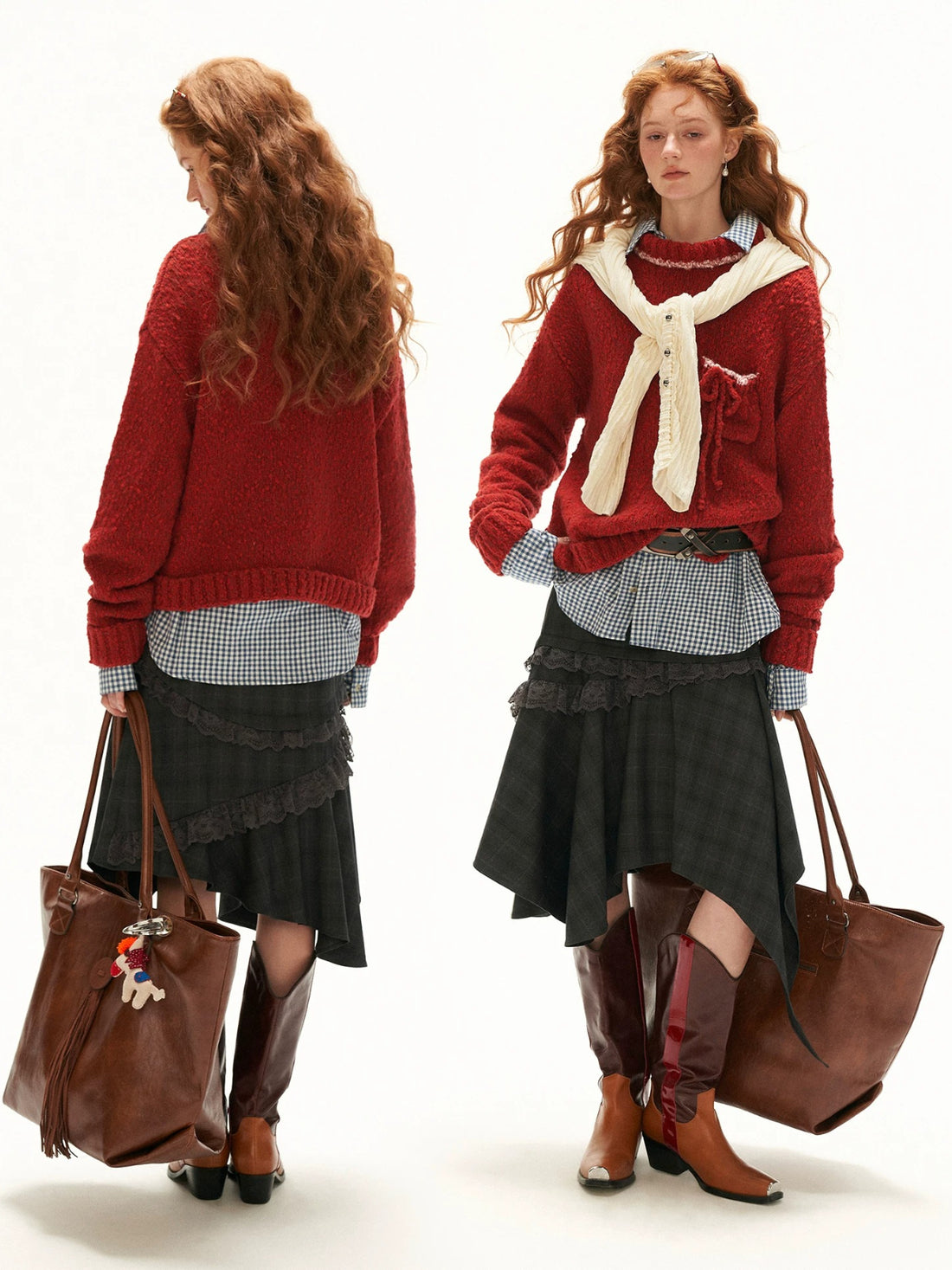 Relaxed Wool Blend Pocket Sweater