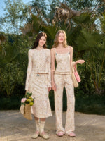 Floral Knit Layered Set