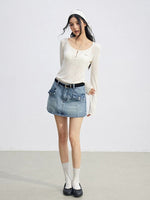 Ice Silk Hollow Knit Top