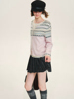 Pastel Fair Isle Knit Cardigan