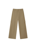 Curved Cargo Denim Pants