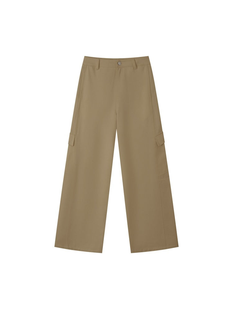 Curved Cargo Denim Pants