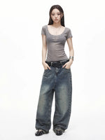 Rivet V Neck Tee