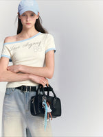 Rhinestone Shoulder Top