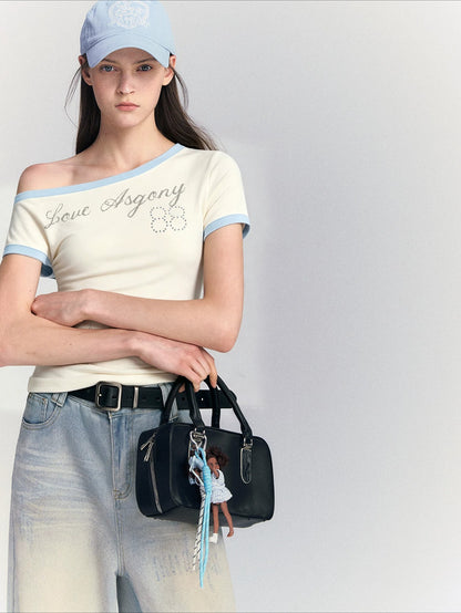 Rhinestone Shoulder Top
