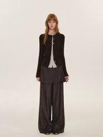 Detachable Overlay Wide Leg Pants