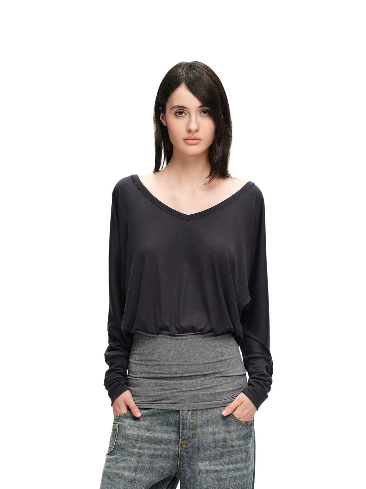 Two-Way V Neck Top