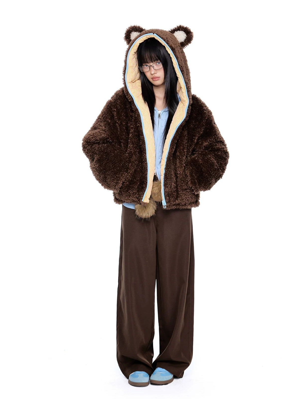 Detachable Hood Sherpa Padded Coat
