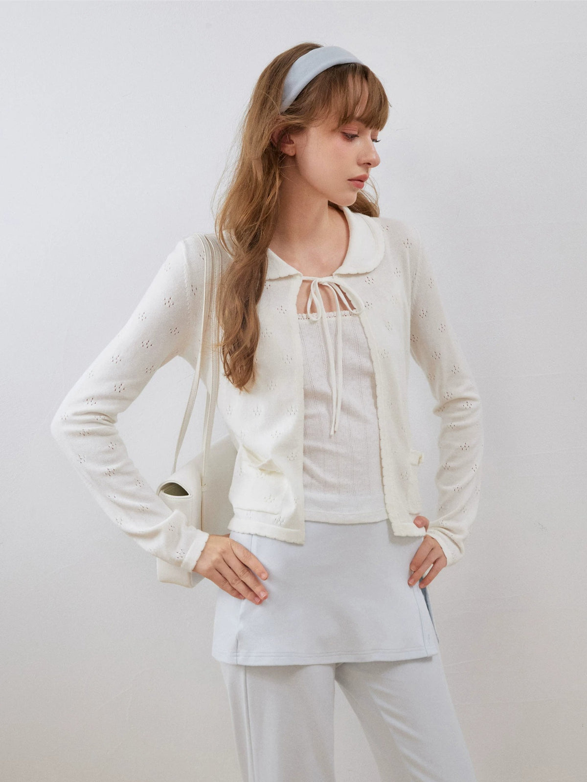 Flower Lace Knit Cardigan Sweater