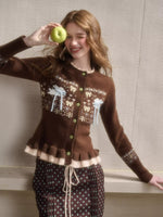 Bunny Fair Isle Knit Cardigan & Skirt Set