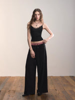 Lace Trim Cropped Cami Top