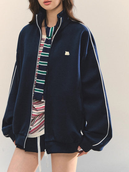 Zip-Up Colorblock Hoodie &amp; Skort Set