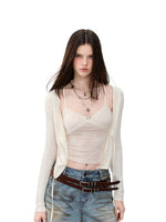 Lace V-neck Cardigan Top