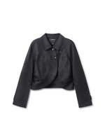 Black & Brown Lyocell-Cotton Moto Jacket