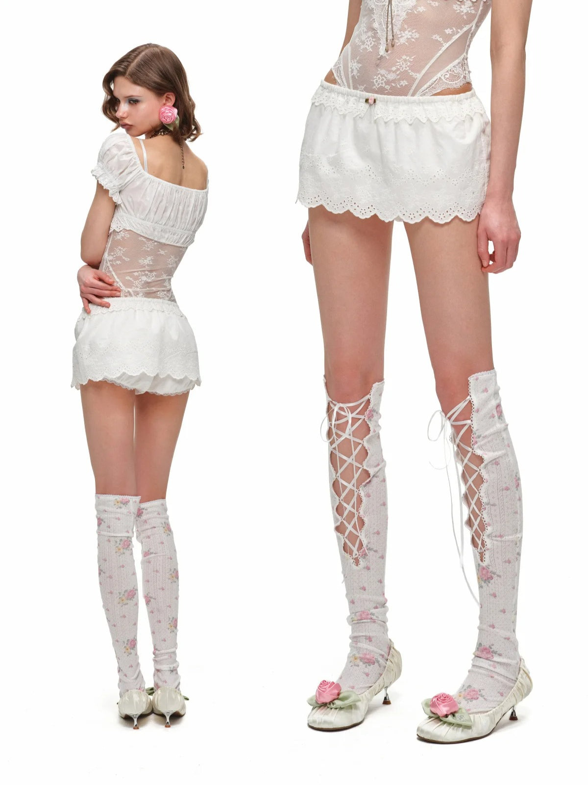 Jacquard Bubble Skirt &amp; Leggings Set